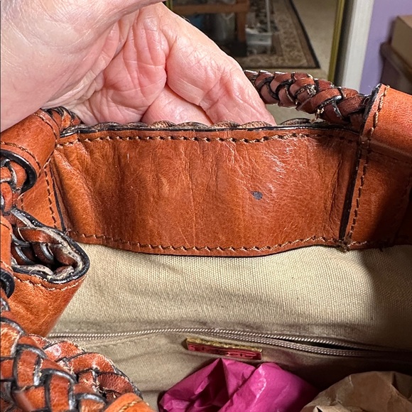 Vintage Talbots Woven Leather Bucket Bag - Picture 14 of 15